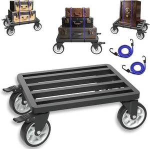 lot 59088 image: Heavy-Duty Furniture Dolly with Swivel Casters - Retail $69