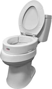 lot 59146 image: Carex Elongated Hinged Toilet Seat Riser - Retail $39