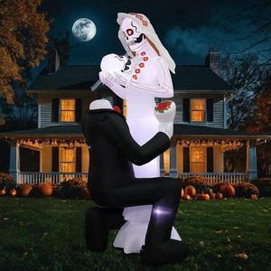 lot 59148 image: 8ft LED Dancing Skeleton Couple Halloween Inflatable - Retail $69