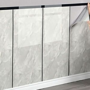 lot 59154 image: Modern Peel & Stick Wall Panels - Marbling Gray Set of 10 - Retail $59