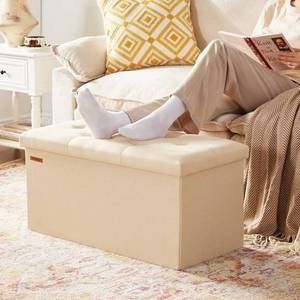 lot 59161 image: Hausfrau Storage Ottoman Bench - Retail $42