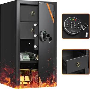 lot 9079 image: WASJOYE Large Fireproof Digital Safe - Retail $199