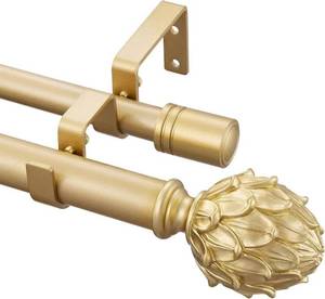 lot 59090 image: Curtain Rod with Artichoke Finials - Retail $41