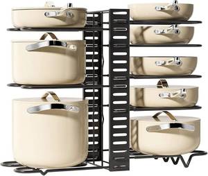 lot 59099 image: Adjustable Pan Organizer Rack - Rack Only - Retail $25