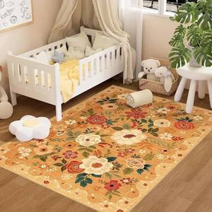 lot 59157 image: DUKINO Floral Area Rug 4x6 - Design Will Vary Slightly  - Retail $49