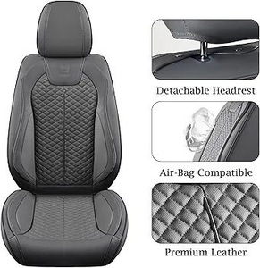 lot 59171 image: Doogo Luxury Quilted Car Seat Covers - Front Pair - Retail $55
