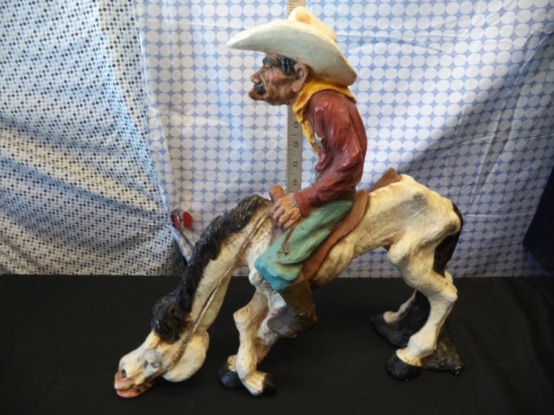 lot 2461 image: 1877 Universal Statuart Corp Mexican Sheriff on Horse very unique