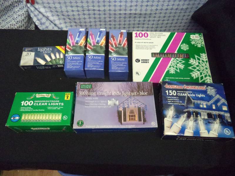 lot 2542 image: All new in box...4 boxes clear lights & 4 multi colored lights