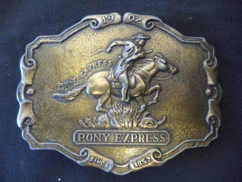 lot 2595 image: Pony Express 1902, Belt Buckle