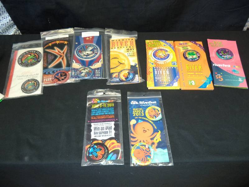 lot 2676 image: River Fest Buttons- 2000, 2001, 2002, 2003, 2004, 2005, 2006, 2011, & 2013