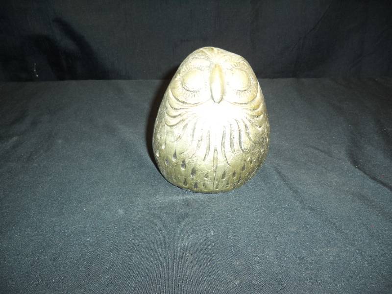 lot 2683 image: Brass Owl Figurine