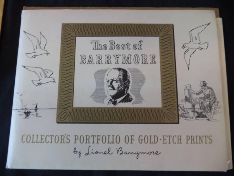 lot 2709 image: The Best of Barrymore Collectors Portfolio of Gold-Etch Prints by Lionel Barrymore