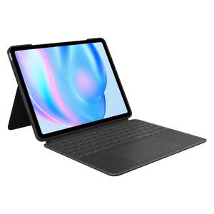 lot 2052 image: Logitech Combo Touch iPad Air 13-inch (M2 and M3)(2024 and 2025) Keyboard Case - Detachable Backlit Keyboard with Kickstand, Comfortable Typing, Multi-use Mode - Midnight Black