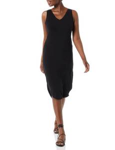 lot 2064 image: Amazon Essentials Womens Jersey Regular-Fit Sleeveless v-Neck Midi Dress (Previously Daily Ritual), Black, XX-Large - Retail $17