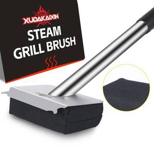 lot 2070 image: XUDAKAIXIN Steam Grill Brush Bristle Free,Ultra Safe and Efficient Grill Cleaner for Outdoor Grill,BBQ Replaceable Scraper Cleaning Head,Grill Brush BBQ Accessories,Gifts for MenDad  - Retail $30