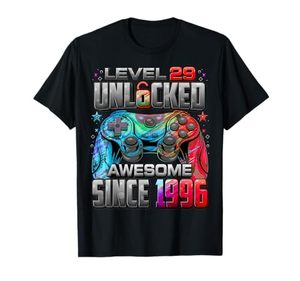 lot 2092 image: Level 29 Unlocked Awesome Since 1996 29th Birthday Gaming T-Shirt 5XL - Retail $20