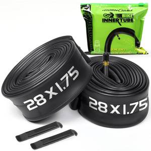 lot 2094 image: Hydencamm 2 Pack 28 Inch Inner Tube Fit 1.751.952.125 with 32mm Schrader Valve, 281.752.125 with 2PCS Levers, 28� Bicycle Inner Tube Compatible with KidsRoad Bikes (2 of One Size) - Retail $13
