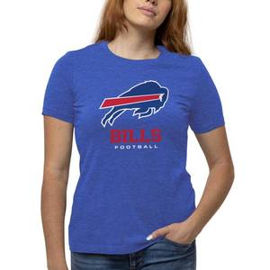 lot 2103 image: Team Fan Apparel Womens NFL Ultimate Fan Logo Short Sleeve T-Shirt - 100% Cotton - Officially Licensed - Tagless Tee (Buffalo Bills - Royal, Medium) - Retail $35