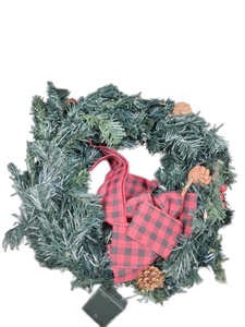 lot 5898 image: Buffalo Plaid Christmas Wreath - Retail $24