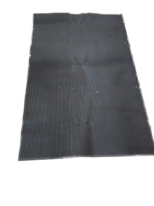 lot 5933 image: Black Ribbed Rubber Floor Mat 71x41 in