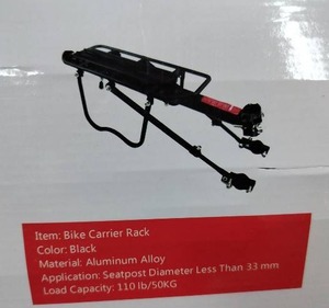 lot 5937 image: Aluminum Alloy Bike Carrier Rack - Retail $32