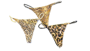 lot 16409 image: KUKU PANDA Animal Print Thong Set of 3 S - Retail $12