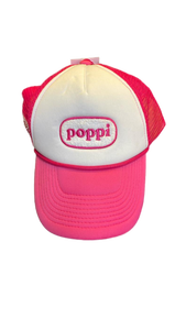 lot 16418 image: Poppi Brand Pink and White Mesh Trucker Hat - Retail $15