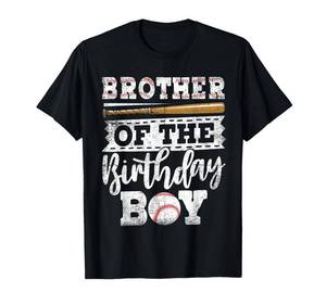 lot 16432 image: Brother Of The Birthday Boy Baseball Baller Kids T-Shirt M Blue - Retail $18