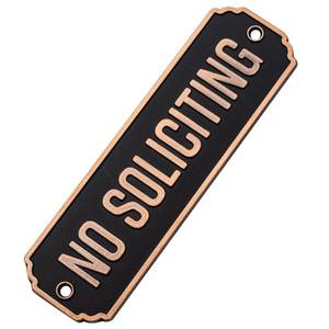 lot 16454 image: Maoerzai No Soliciting Door Sign, No Soliciting Thank You Sign Wall Plaque Home Decor Accessories Door Or Wall. - Retail $10