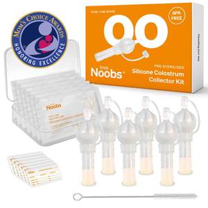 lot 16485 image: Award-Winning Colostrum Collector Kit by LoveNoobs�, 6 Counts x 4ml, Reusable Breast Milk Collector, Colostrum Collection Kit For Breastfeeding, Leakproof, BPA Free - Retail $18
