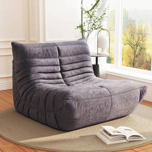 lot 19486 image: Swbvs Bean Bag Chair, Lazy Floor Sofa Couch for Adults and Kids, Fireside Chair with Ergonomic Design, Memory Foam Lounge Chair for Living Room Bedroom, Office, Grey - Retail $129