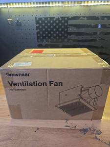lot 19494 image: Growneer 110 CFM Bathroom Exhaust Fan - Retail $25