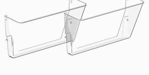 lot 19504 image: Gawerk 2 Pack Clear Acrylic Single Pocket, Plastic Hanging Wall Mount File Holder for Office Home, Clear - Retail $23