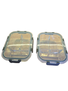 lot 19539 image: Glass Food Storage Containers with Secure Locking Lids - Retail $15