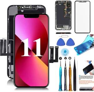 lot 20168 image: for iPhone 11 Screen Replacement 6.1 inch LCD Display 3D Touch Digitizer Frame Assembly Full Repair Kit, with Repair Tools - Retail $39