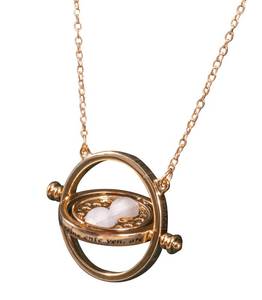 lot 20169 image: Harry Potter Hermione Granger Time Turner Necklace, Officially Licensed Harry Potter Accessory Gold - Retail $8