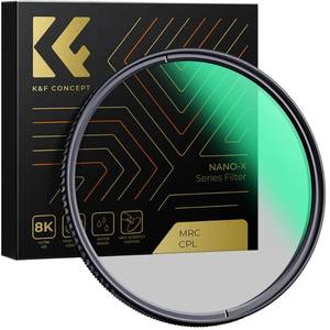 lot 20182 image: KandF CONCEPT 62mm Circular Polarizer Filter, Multi-Layer Coated, Super Slim, High Definition, Nano-X Series - Retail $36