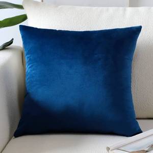 lot 20196 image: Artscope Luxury Velvet Pillow Covers Super Soft Decorative Square Throw Pillow Covers Case Cushion Covers for Sofa Couch Bedroom Car Decor 24x24 Inch Navy Blue - Retail $10