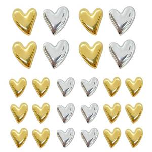 lot 20203 image: 20 pcs Cute Love Heart Magnets Refrigerator Gold Refrigerator Magnets Home Kitchen Magnet Set Mini Magnets for Fridge Office Whiteboard Locker(Mix Colors) - Retail $8