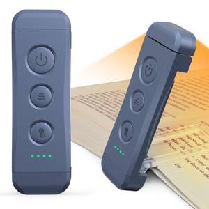 lot 6043 image: Glocusent USB Rechargeable Book Light for Reading in Bed, Portable Clip-on LED Reading Light, 3 Amber Colors and 5 Brightness Dimmable, Compact and Long Lasting, Perfect for Book Lovers, Kids - Retail $13