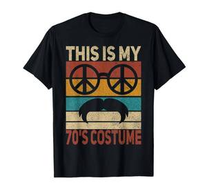 lot 6047 image: Port and Company size L This Is My 70s Costume 70 Styles Men 70s Disco 1970s Outfit T-Shirt - Retail $17