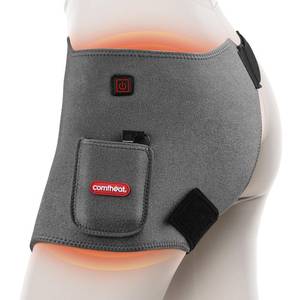 lot 6102 image: Cordless Hip Heating Pad for Hip and Sciatica Pain Relief 5000mAh Battery Powered Heated Hip Brace for Women, Men Recovery Electric Hip Heat Pad Wrap, Up to 42.5 Waist Size - Retail $33in