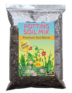 lot 6103 image: Premium Potting Soil Mix with Peat Moss, Vermiculite, Perlite (Made in USA) (8 Dry Quarts) - Retail $23