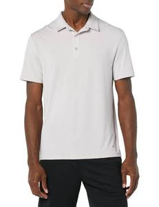 lot 6110 image: Amazon Essentials Mens Slim-Fit Quick Dry Tech Stretch Lightweight Golf Polo Shirt, Pale Lilac, XXL color light gray - Retail $12
