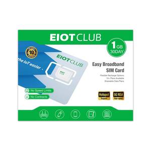 lot 6141 image: EIOTCLUB Data Only SIM Card - Ideal for Mobile WiFi Hotspots, Routers, USB Sticks, Laptops, Tablets, No Contract  5G4G LTE Network  USA 3-in-1 SIM Card - Retail $7