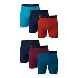 lot 12078 image: Hanes Mens Underwear Briefs, Cool Dri Moisture-wicking Cotton No-ride-up For Men, Multi-packs Available Boxer, 6 Pack - Dyed Assorted, Large US -