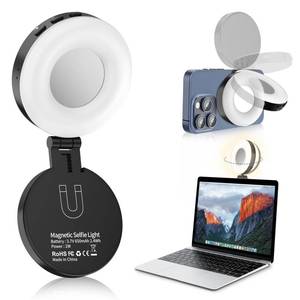 lot 12087 image: Selfie Light, Selfie Light for iPhone, Portable Phone Ring Light for Video Recording, Adjusted 4 Modes, Rechargeable Fill Light for Selfies, Photography, Makeup, Vlogs, TikTok, VideoBlack - Retail $24