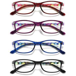 lot 12118 image: RaoOG Reading Glasses for Women 1.75 Blue Light Blocking Computer Readers, Flexible Eyeglasses Anti EyestrainGlareUV(4 Pack) - Retail $25