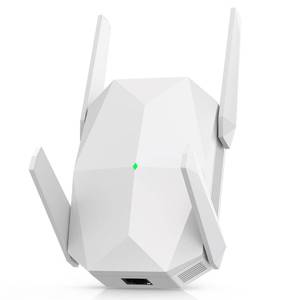 lot 12119 image: 2025 AX3000 WiFi 6 Range Extender, WiFi Extender Signal Booster with Gigabit Ethernet Port, Dual Band (2.4Gand5.8G) WiFi Repeater Cover to 13888sp.ft, Faster Speed and Wider Cover, Quick Setup (White) - Retail $85