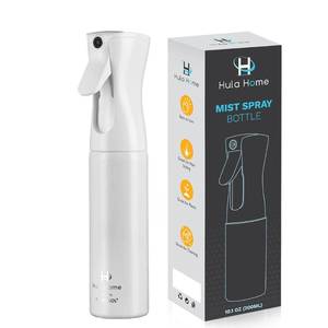 lot 12122 image: Hula Home Spray Bottle for Hair (10.1oz300ml) - Powered by Flairosol� Spray Technology - Continuous Ultra Fine Mist Sprayer � For Hairstyling, Cleaning, Salons, Plants, Essential Oil - All White - Retail $8